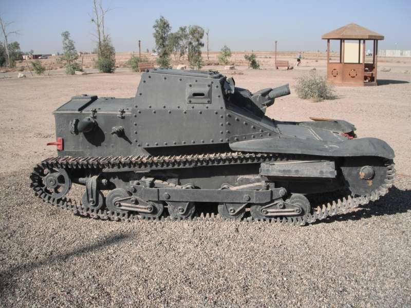Italian Army L3/35 tankette Tiny Tank in Tikrit, Iraq 2011