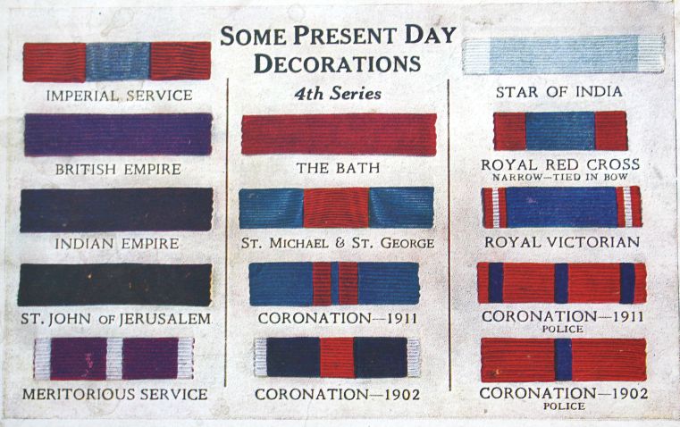 Identification Important Ribbons Great Britain Orders Gallantry