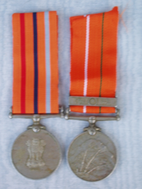 6 inch length INDIA post 47 medal ribbon Paschimi Star 1971 war 