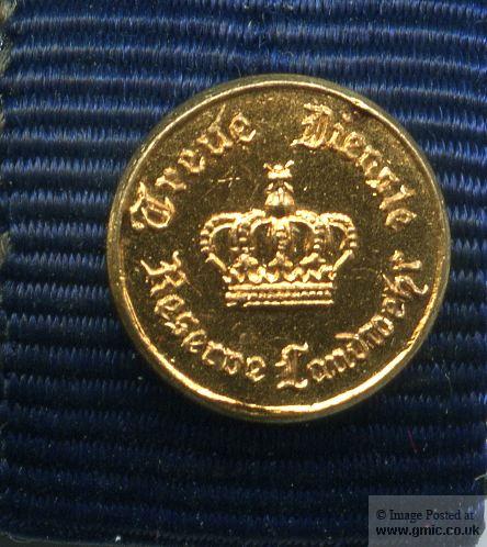 Medal: Prussian Reserve Landwehr Service Medal