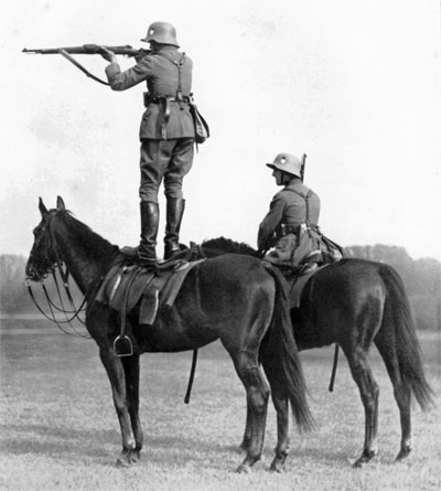 German soldier On horse
