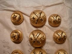 Ottoman Artillery And other classes tunic buttons made In Paris, France  (2)
