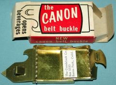Buckle with P 38 C ration Opener   Church Key
