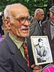 Old Vet With Stalin Image