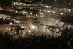 Night food market Morocco