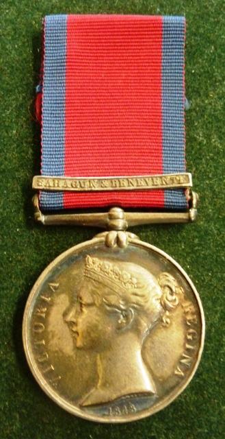 Waterloo Medal - Military General Service Medal with 'Sahagun & Benevente' Clasp to Franz Steinweg, 3rd Hussars, KGL..jpg