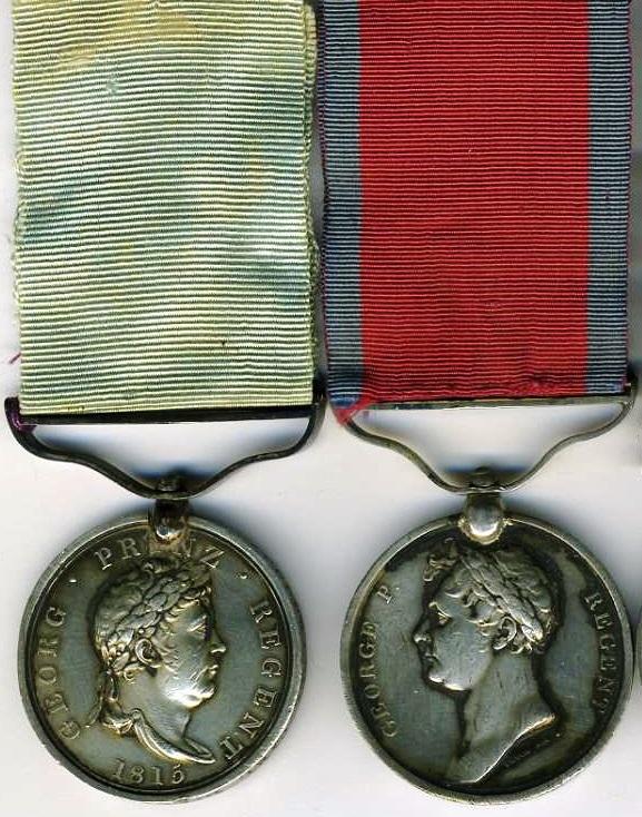 Waterloo Medal KGL and Guelphic Medal for Bravery - Similar Swivelling Curved Bar Suspenders.jpg
