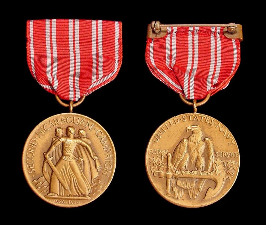 Second Nicaraguan Campaign Medal - US Mint M.No. 9299.JPG