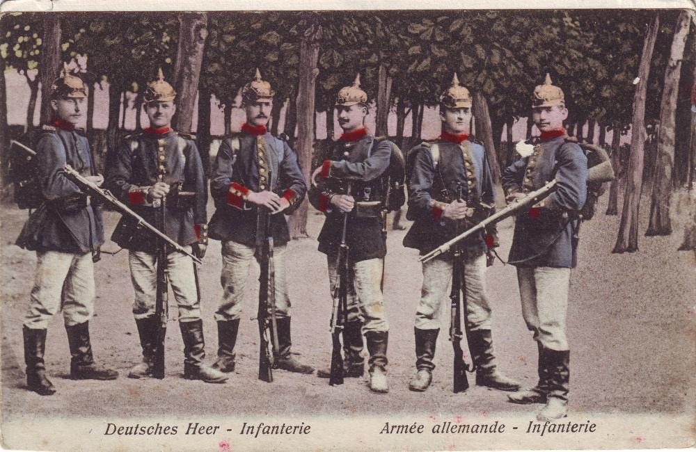 unbekannt (Postkarte, nachkoloriert, Infanterie bunt).JPG