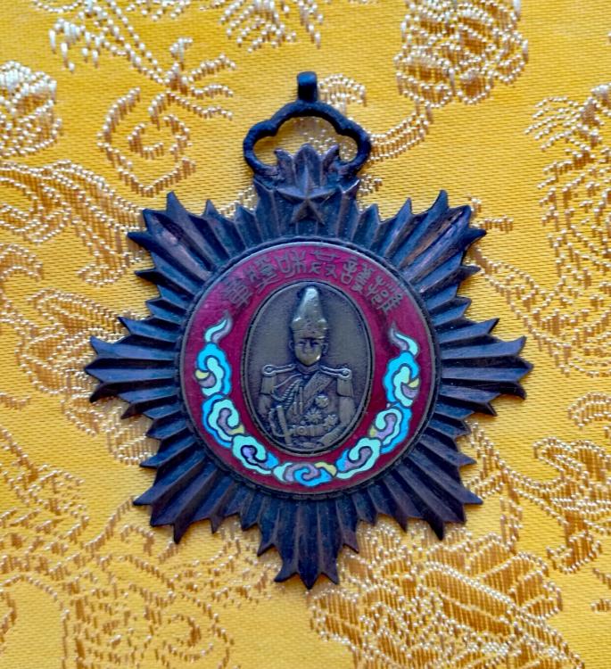 三等拥护共和奖章The Third Class of Medal of the Defending Republic, 1 star, diam. 55 mm, gilt and eenamel, credit：YIN Lun.jpg