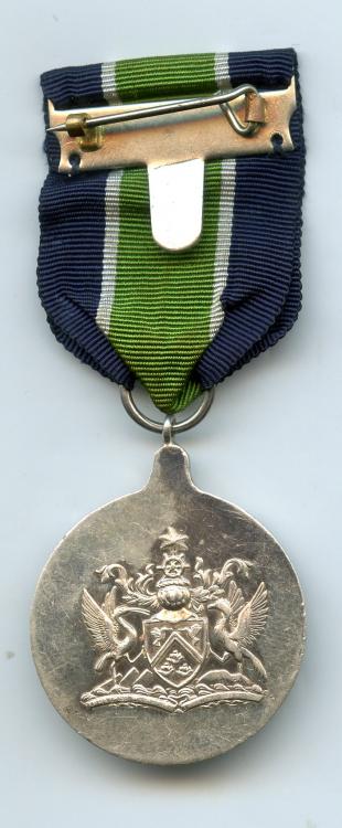 Trinidad & Tobago Police LSGC Medal 1962-1976 reverse small size.jpg