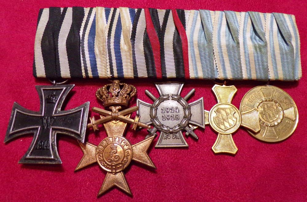 EK2, Bavarian Military Cross of Merit 4th Class, HK,15 Year Service Cross, 12 Year Service Medal- NCO a.JPG