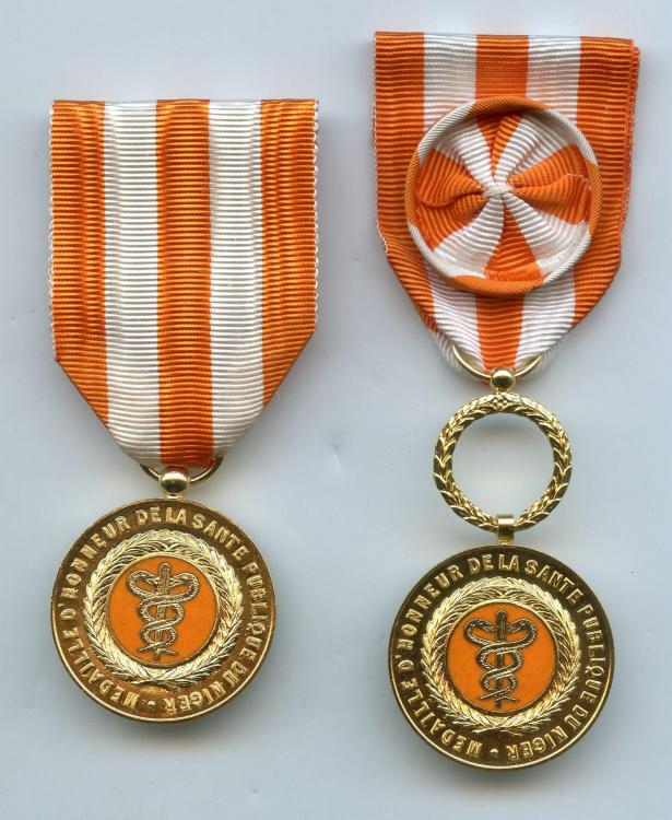Niger Medaille d'Honneur de la Santé Publique Class 1 & 2 obverse.jpg
