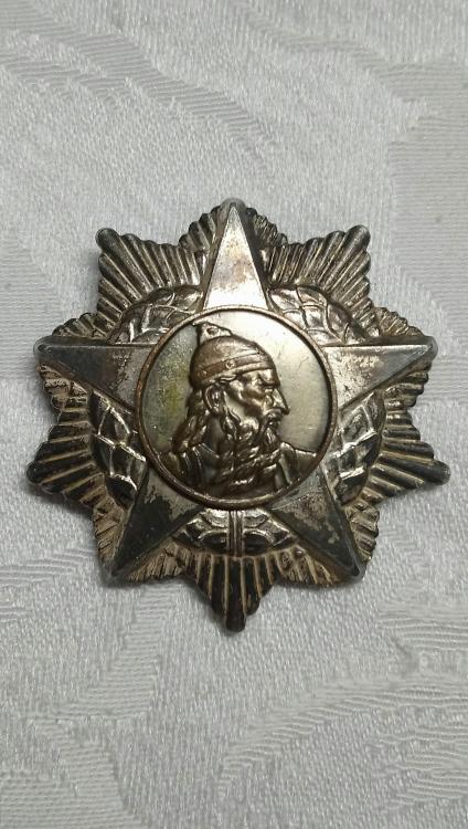 Albania-Order of Skanderbeg Medal 3rd Class & award document-O-D25.JPG