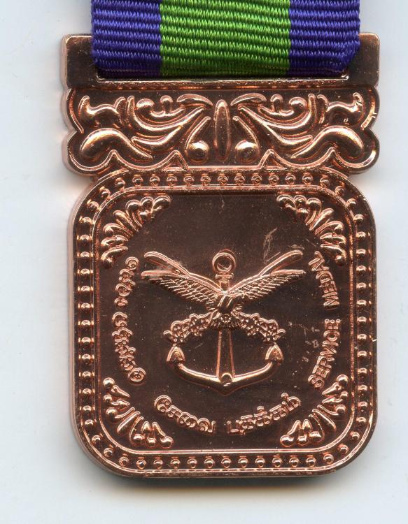 Sri Lanka Armed Forces New Service Medal obverse close up.jpg