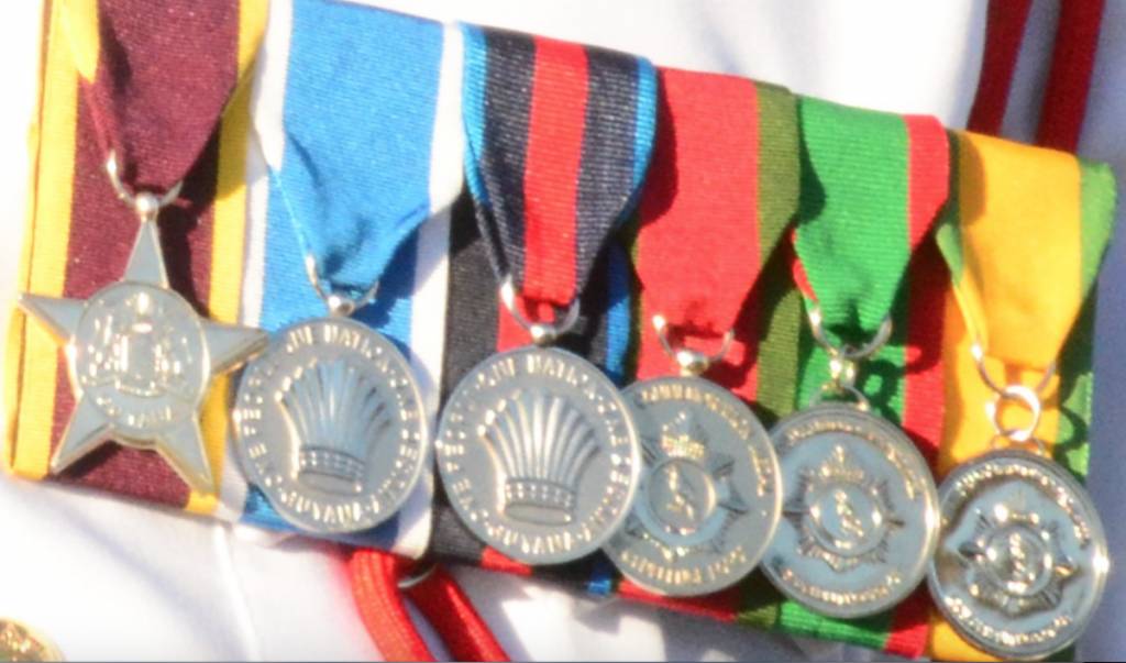 Guyana Brigadier Patrick West Medal close up.png