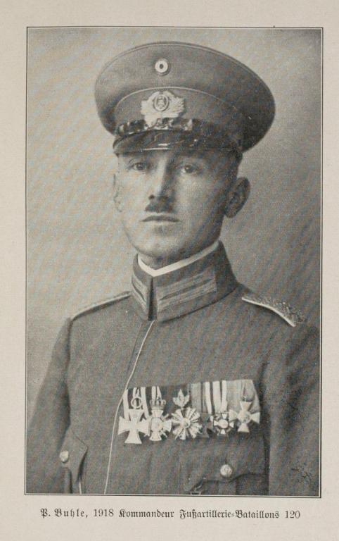 P.Buhle, 1918 Kommandeur Fußartillerie-Bataillons 120.jpg