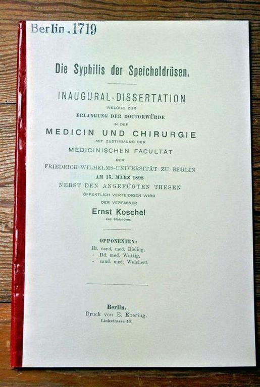Ernst Koschel, Dissertation, 1898.jpg