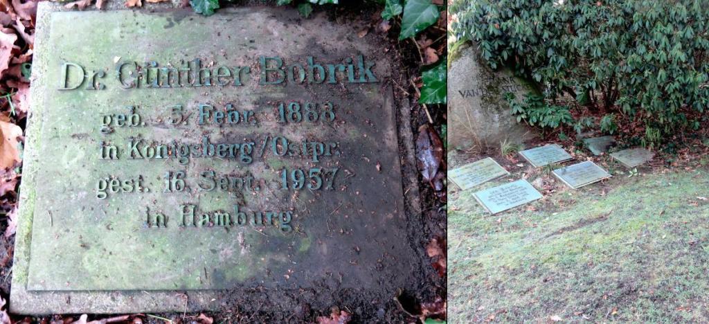 Kissenstein von Günther Bobrik auf der Familiengrabstätte Frank van der Stucken, Friedhof Ohlsdorf, Planquadrat J 14 (nordöstlich Kapelle 4).jpg