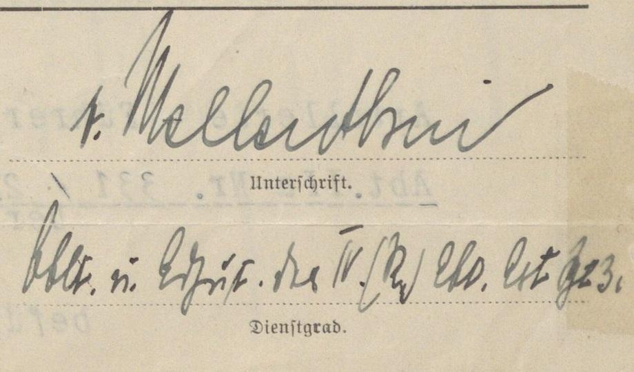 Mellenthin, Horst von - Germany: All Eras: Signature Database ...