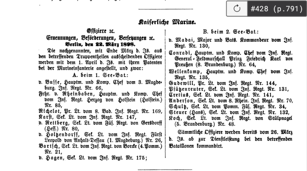 1898 MW Transfer To 1. Seebataillon Announcement  .png