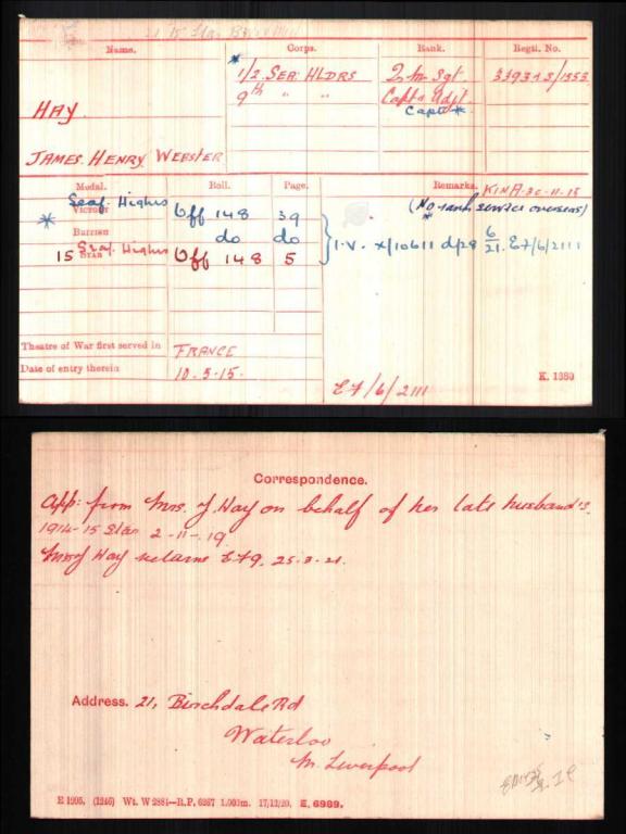 James HW Hay British Army WWI Medal Rolls Index Card 1914-20.jpg