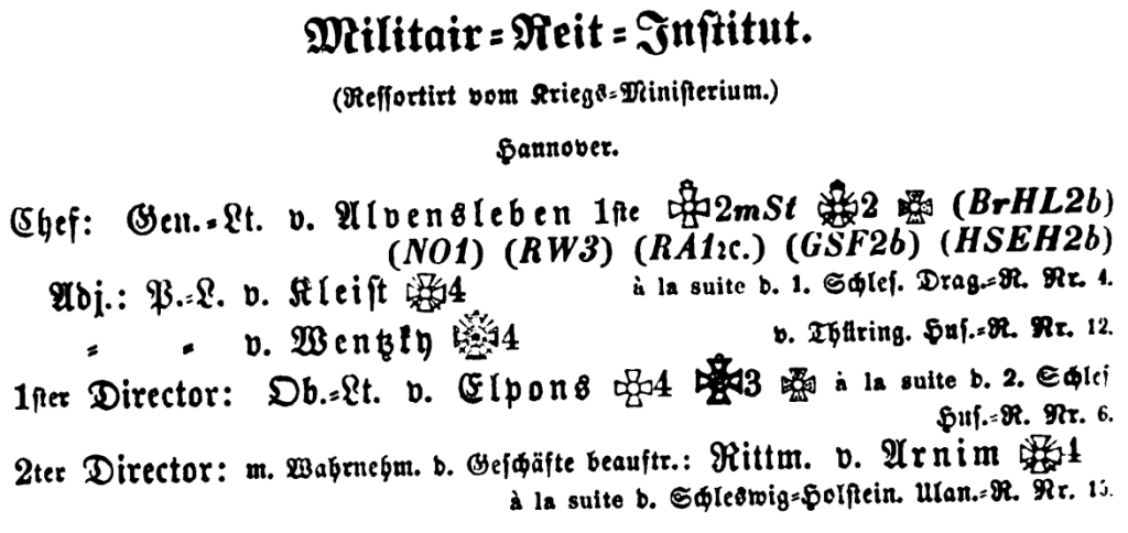 Hermann von Alvensleben, Rangliste 1869.png