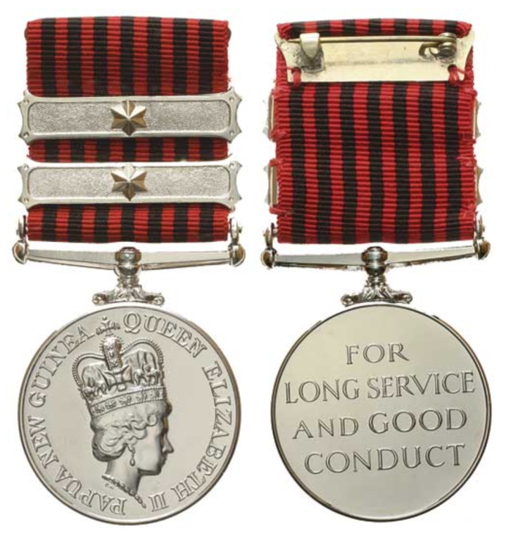 Papua New Guinea Civil LSGC Medal with 2 additional Long Service Bar Lot 3663.jpg.png